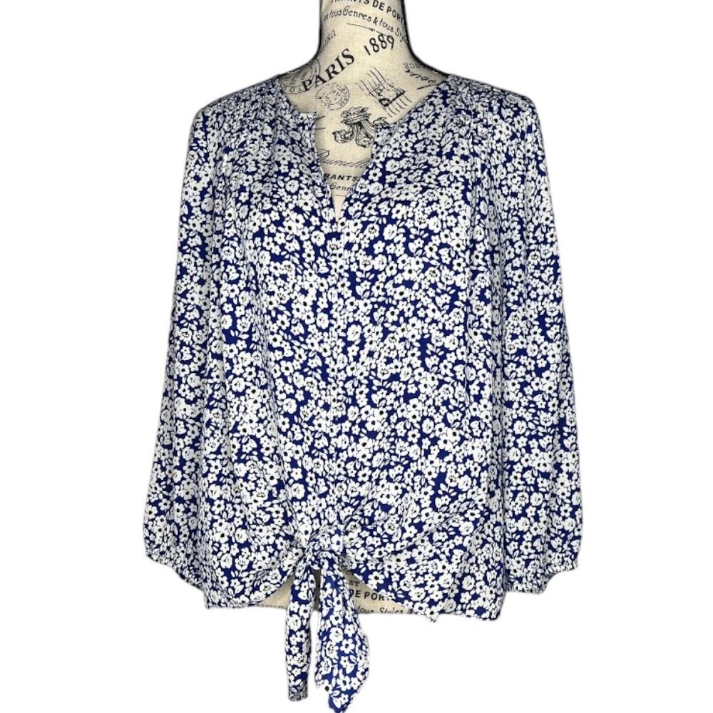 Collective Concepts (L) Naline Pleat Detail Tie Top - Stitch Fix V Neck Blouse